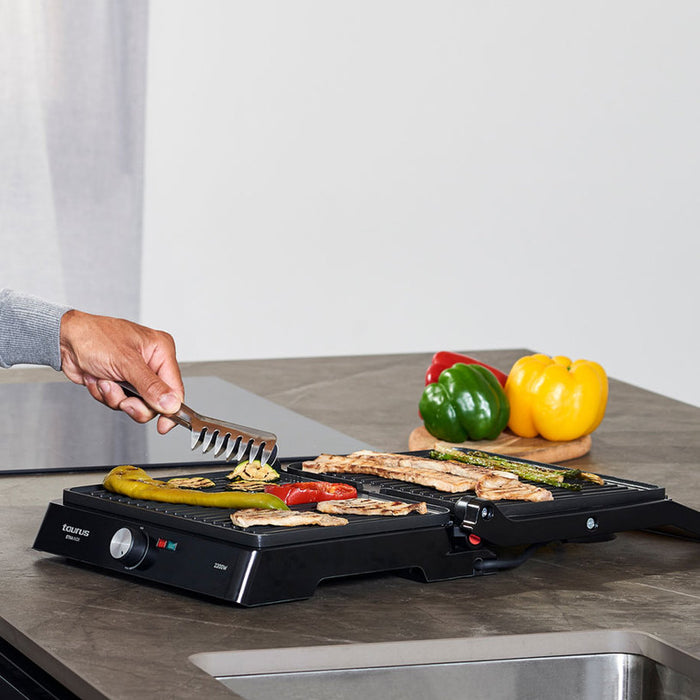 GRILL TAURUS ETNA INOX II BLACK, LID, 2200 W