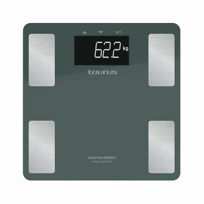 Digital Bathroom Scales Taurus INCEPTION PERFE Blue Green Tempered Glass 180 kg