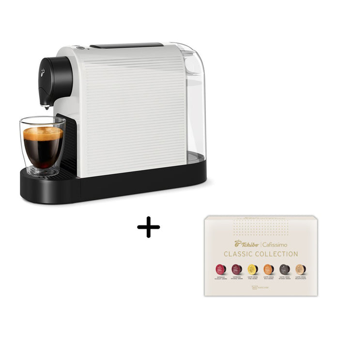 Capsule coffee machine TCHIBO PURE + WH + 6X10 CAPSULES 15.00 bar, 800.00 ml, WHITE