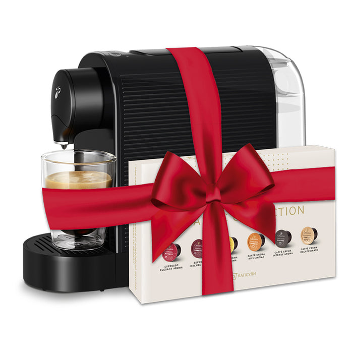 Capsule coffee machine TCHIBO PURE+ BL + 6X10 CAPSULES 15.00 bar, 800.00 ml, BLACK