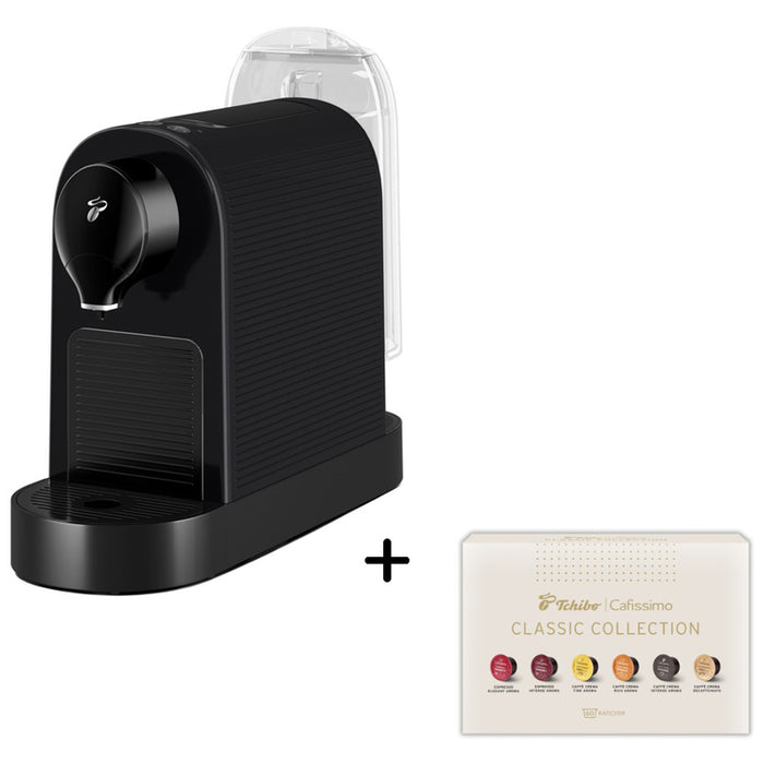 Capsule coffee machine TCHIBO PURE+ BL + 6X10 CAPSULES 15.00 bar, 800.00 ml, BLACK