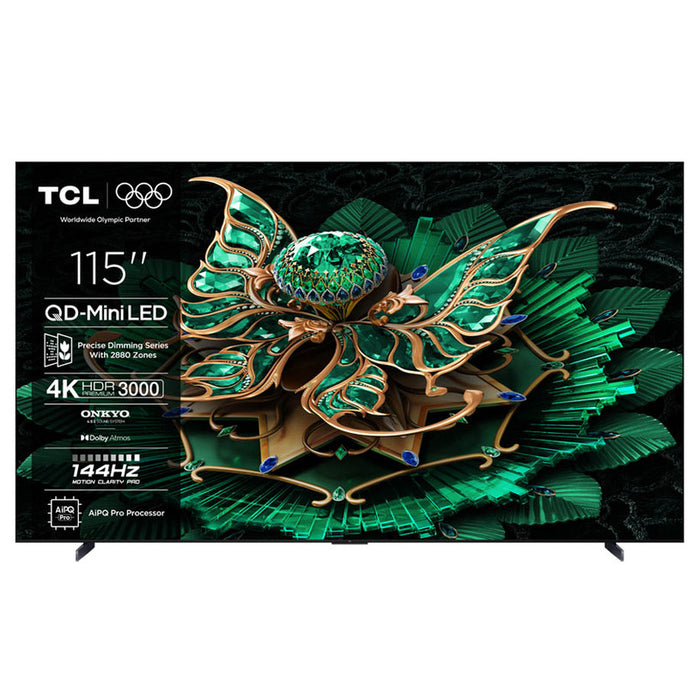 TV TCL 115C79K, 115 inch, 291 cm, 3840x2160 UHD-4K, Android, Mini LED, Smart TV