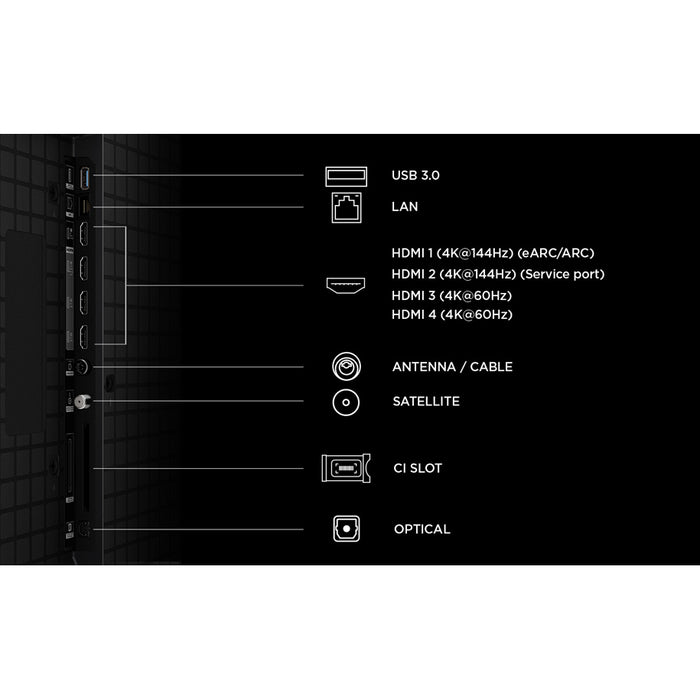 TV TCL 98P8L 4K ULTRA HD QD-Mini LED SMART TV, GOOGLE TV, 98.0 ", 248.0 cm