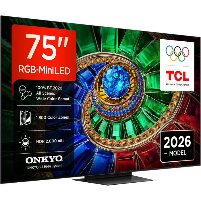 TV TCL 75RM7L 4K ULTRA HD RGB-Mini LED SMART TV, 75.0 ", 189.0 cm