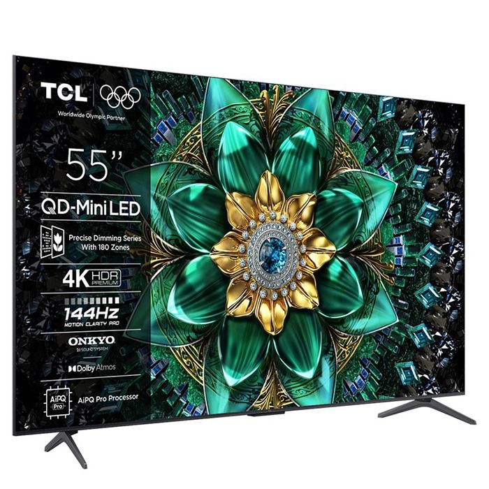 TV TCL 55Q6C, 55"(139 cm), QD-Mini LED, 4K Ultra HD, Smart TV, Google TV
