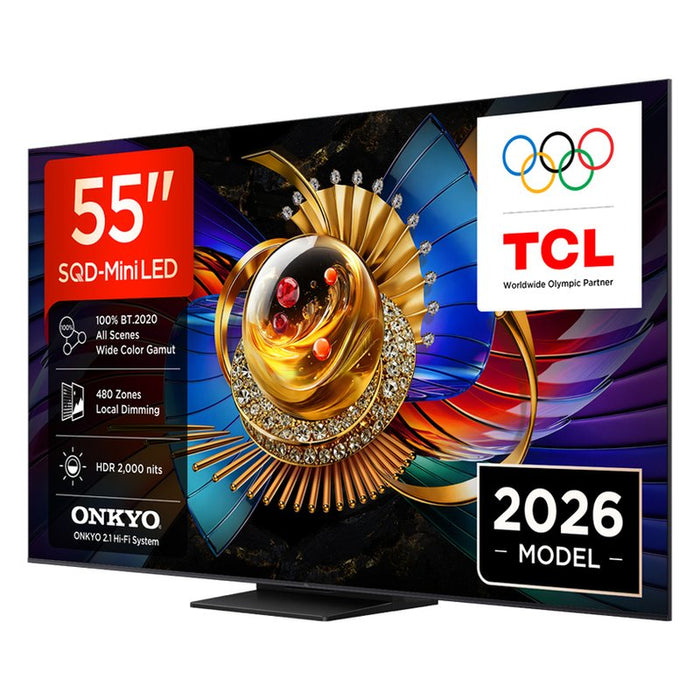 TV TCL 55Q7D, 55"(139 cm), SQD-Mini LED, 4K Ultra HD, Smart TV, Google TV