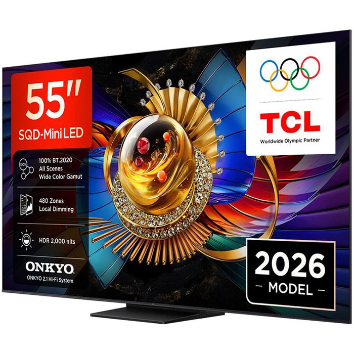 TV TCL 55Q7D, 55"(139 cm), SQD-Mini LED, 4K Ultra HD, Smart TV, Google TV