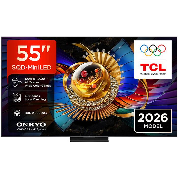 TV TCL 55Q7D, 55"(139 cm), SQD-Mini LED, 4K Ultra HD, Smart TV, Google TV