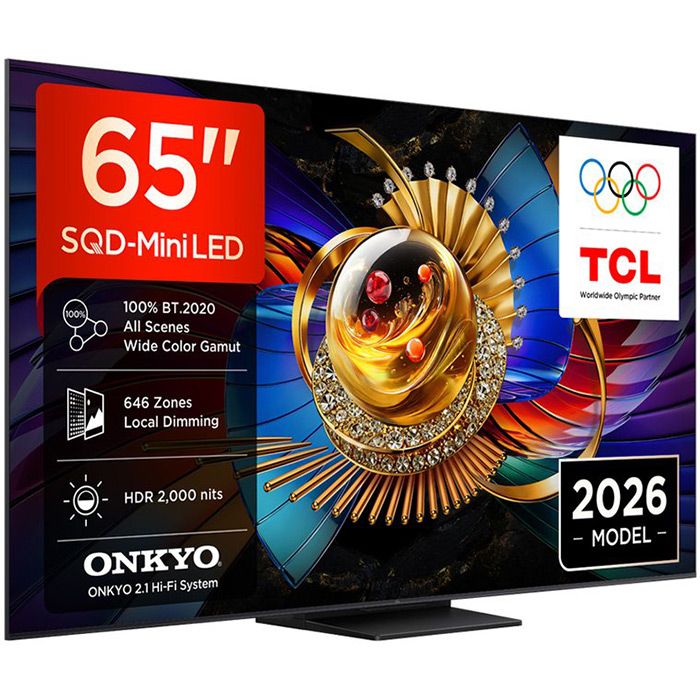 TV TCL 65Q7D, 65"(164 cm), SQD-Mini LED, 4K Ultra HD, Smart TV, Google TV
