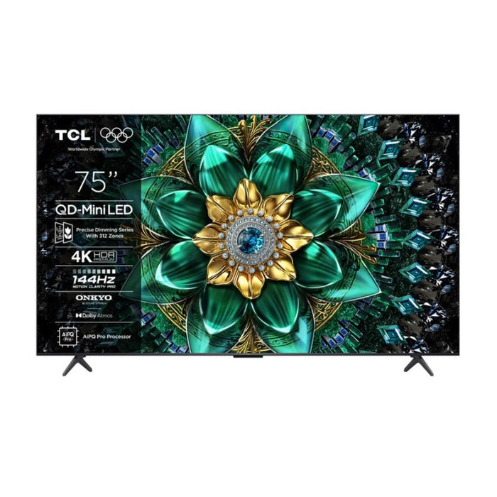 TV TCL 75Q6C, 75"(189 cm), QD-Mini LED, 4K Ultra HD, Smart TV, Google TV