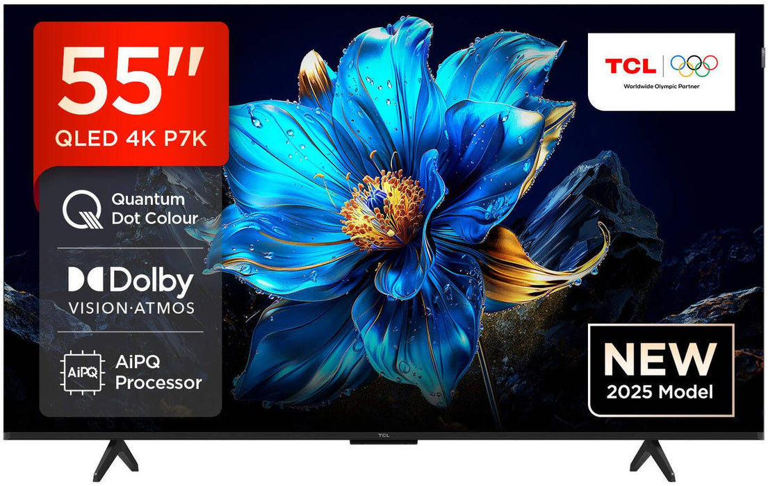 TV TCL QLED 55P7K, 55" 4K Ultra HD, Smart TV 2025
