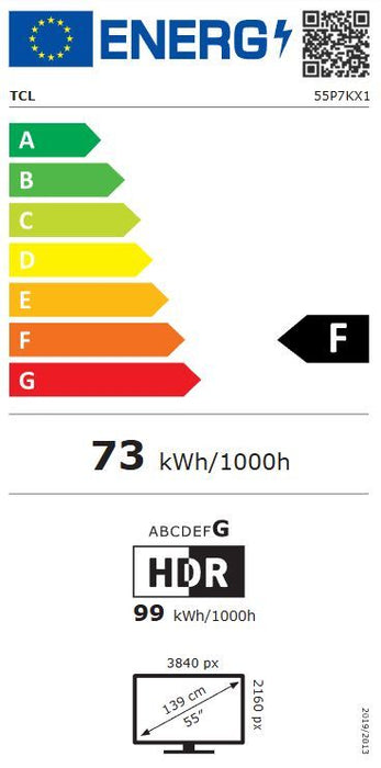 TV TCL QLED 55P7K, 55" 4K Ultra HD, Smart TV 2025