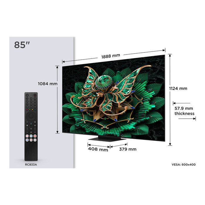 Smart TV TCL 85C7K 85" 4K Ultra HD HDR QD Mini LED