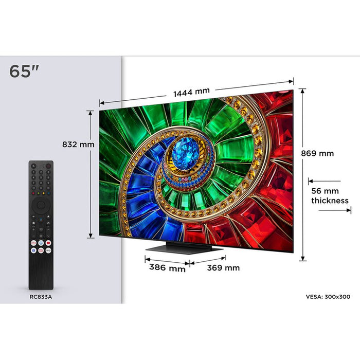 TV TCL TV TCL 65RM7L , 164 cm, 3840x2160 UHD-4K , 65 inch, Android , LED , Smart TV