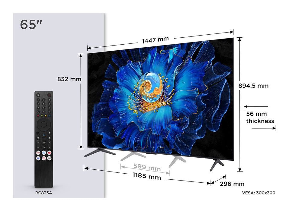 TCL C6KS 65C6KS TV 165.1 cm (65") 4K Ultra HD Smart TV Wi-Fi Metallic
