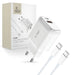 Tech-Protect C20W USB-C PD 20W / USB-A QC 3.0 charger with USB-C / USB-C cable - white - Cell phone USB