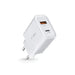 Tech-Protect C30W charger USB-C PD 30W / USB-A QC 3.0 - white - Cell phone USB charger<<<HurtelXML
