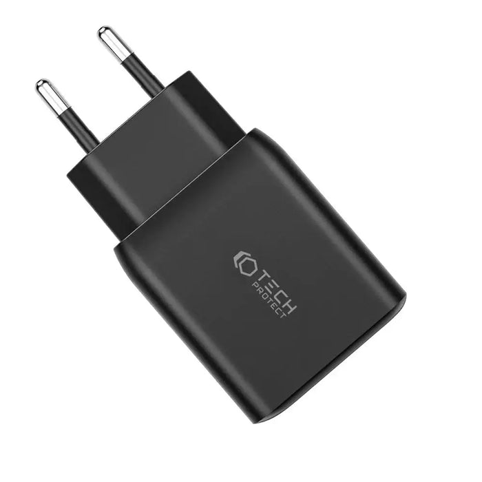 Tech-Protect C35W-2 charger 2x USB-C PD 35W - black - Cell phone USB charger<<<HurtelXML