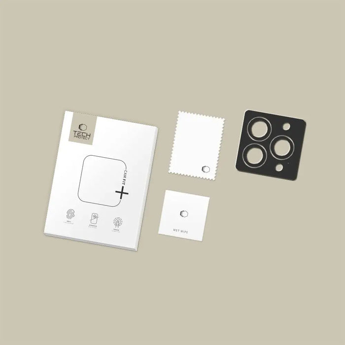 Tech-Protect Camring Fit+ Camera Cover for iPhone 14 Pro / Max / 15 Pro / Max / 16 Pro / Max / 17 Pro / Max - Black