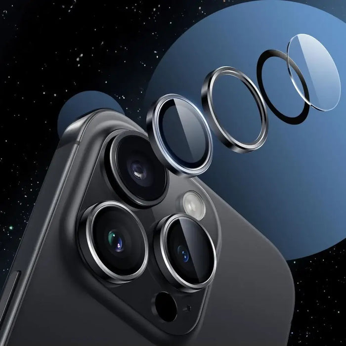 Tech-Protect Camring Pro+ Camera Cover for Xiaomi Redmi Note 14 Pro 5G / Poco X7 5G - Black - Cell phone tempered