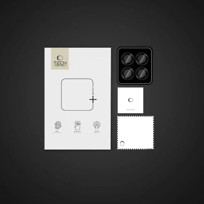 Tech-Protect Camring Pro+ Camera Cover for Xiaomi Redmi Note 14 Pro 5G / Poco X7 5G - Black - Cell phone tempered