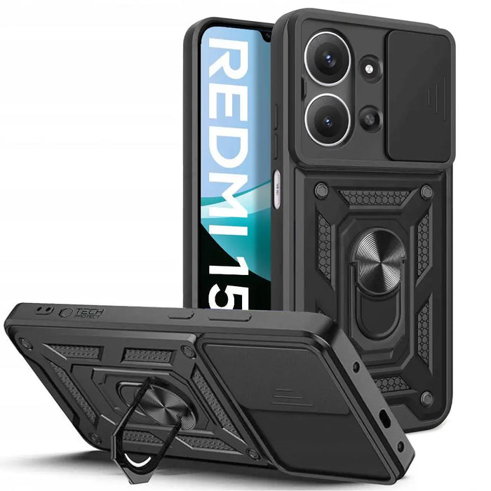 Tech-Protect CamShield Pro Case for Xiaomi Redmi 15C - Black - Cell phone cases and covers<<<HurtelXML