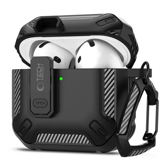Tech-Protect Carbonox Case for AirPods 4 - Black - Cell phone cases and covers<<<HurtelXML
