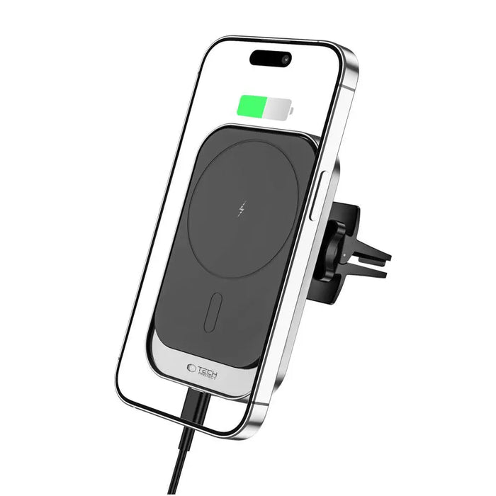 Tech-Protect CW19 MagSafe magnetic car holder with 15W inductive charger for air vent - black - Cell phone USB