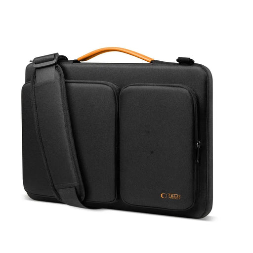 Tech-Protect Defender Bag for Laptop 13-14 - Black and Orange - Laptop bags<<<HurtelXML