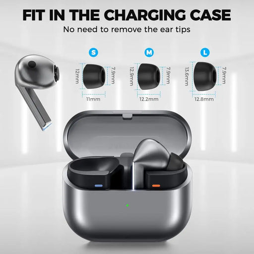 Tech-Protect Ear Tips for Samsung Galaxy Buds 3 Pro in sizes S / M / L - black (3 pcs.) - Headphones