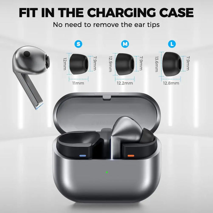 Tech-Protect Ear Tips for Samsung Galaxy Buds 3 Pro in sizes S / M / L - black (3 pcs.) - Headphones