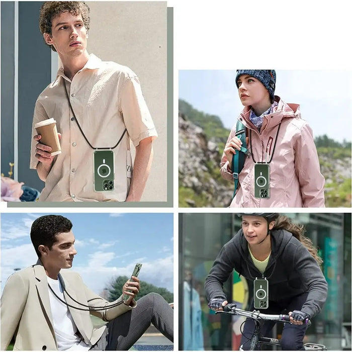 Tech-Protect FlexAir Chain Case with MagSafe for iPhone 15 - Black/Beige - Cell phone cases and covers<<<HurtelXML