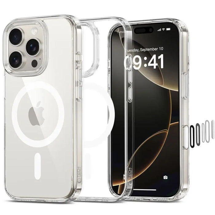 Tech-Protect Flexair Hybrid CC Magsafe iPhone 16 Pro Case - Clear - Cell phone cases and covers<<<HurtelXML