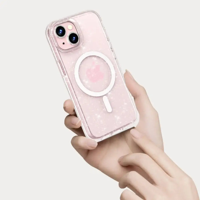 Tech-Protect FlexAir Hybrid MagSafe iPhone 15 Pro Case - Clear Glitter - Cell phone cases and covers<<<HurtelXML