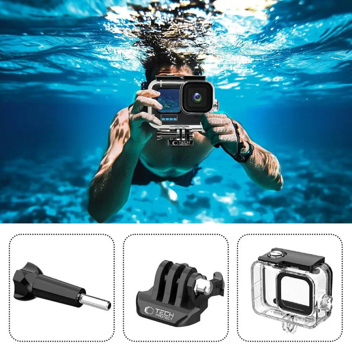 Tech-Protect GA200 waterproof case for GoPro Hero 9 / 10 / 11 / 12 - transparent - Cell phone cases
