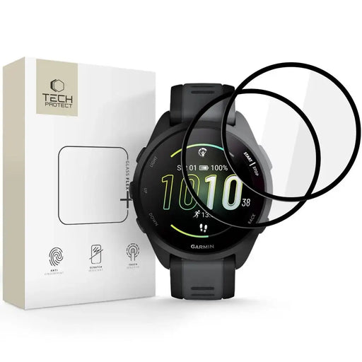 Tech-Protect Glass Flex+ 2-pack hybrid glass for Garmin Forerunner 165 - black - Cell phone tempered glass<<<HurtelXML