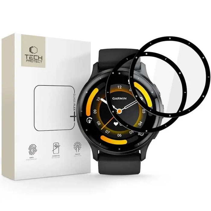 Tech-Protect Glass Flex+ 2-pack hybrid glass for Garmin Venu 3 - black - Cell phone tempered glass<<<HurtelXML