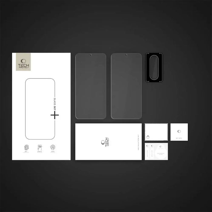 Tech-Protect Glass Set+ Tempered Glass for Samsung Galaxy A36 / A56 5G - Transparent - Cell phone tempered