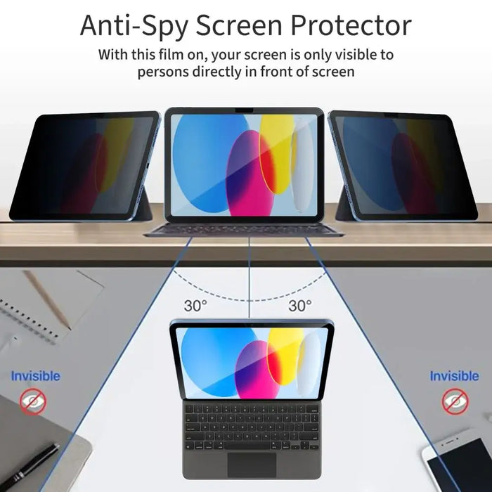 Tech-Protect Glass Spy+ Privacy Glass for iPad 10.9” 2022 / iPad 11” 2025 - Cell phone tempered glass<<<HurtelXML