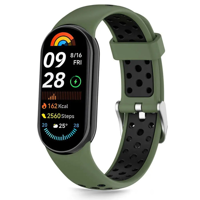 Tech-Protect IconBand Air Strap for Xiaomi Smart Band 8 / 9 / 10 / NFC - Green and Black - Other cell phone