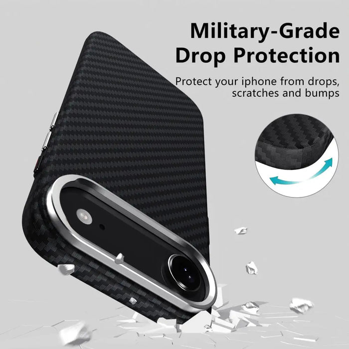 Tech-Protect Ion Carbon MagSafe Case for iPhone 17 Air - Black and Silver - Cell phone cases and covers<<<HurtelXML