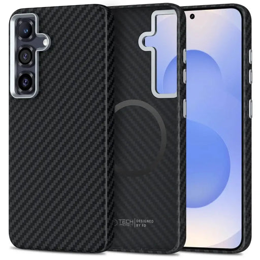 Tech-Protect Ion Carbon MagSafe Case for Samsung Galaxy S25 - Black - Cell phone cases and covers<<<HurtelXML