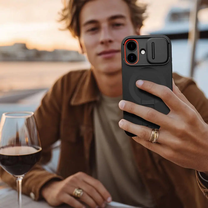 Tech-Protect Kevlar Aura MagSafe Case for iPhone 17 - Black - Cell phone cases and covers<<<HurtelXML