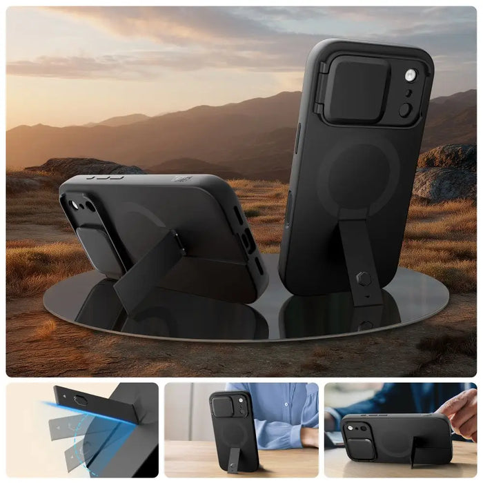 Tech-Protect Kevlar Aura MagSafe Case for iPhone 17 Pro Max - Black - Cell phone cases and covers<<<HurtelXML