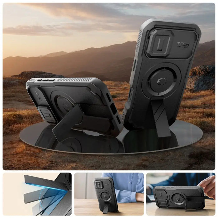 Tech-Protect Kevlar MagSafe case for iPhone 17 - black - Cell phone cases and covers<<<HurtelXML