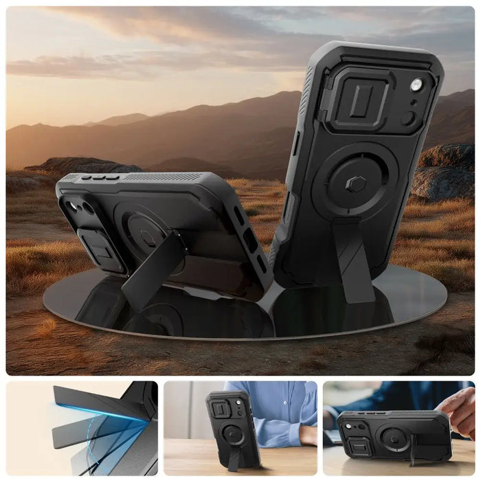 Tech-Protect Kevlar MagSafe Case for iPhone 17 Pro Max - Black - Cell phone cases and covers<<<HurtelXML