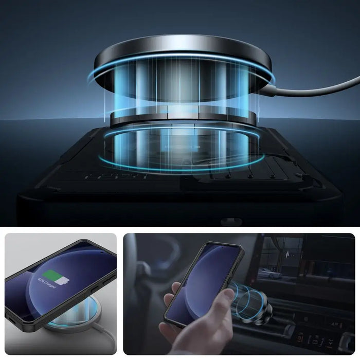 Tech-Protect Kevlar MagSafe+ Case for Samsung Galaxy S25 Plus - Black - Cell phone cases and covers<<<HurtelXML