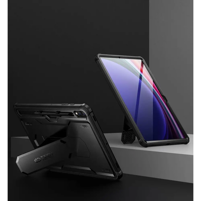 Tech-Protect Kevlar Pro Case for Samsung Galaxy Tab S9+ 12.4’’ X810 / X816B - Black - Cell phone cases