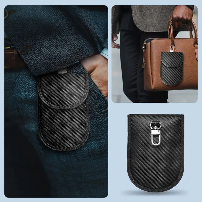 Tech-Protect KLR100 RFID Blocking Car Key Case - Black - Carbon - Cell phone cases and covers<<<HurtelXML