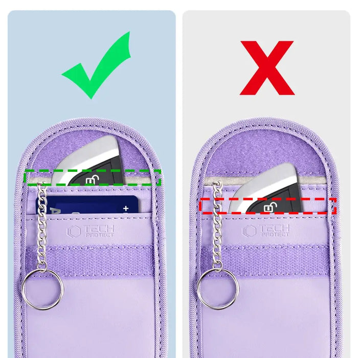 Tech-Protect KLR100 RFID Blocking Car Key Case - Purple - Cell phone cases and covers<<<HurtelXML